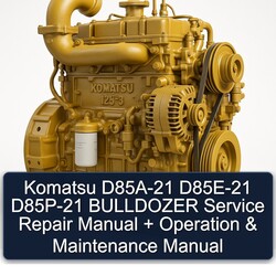 Komatsu D85A-21 D85E-21 D85P-21 Bulldozer Operation Maintenance Service Repair Workshop Manual PDF