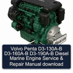 Volvo Penta D3-130a-b D3-160a-b D3-190a-b Diesel Marine Engine Service Repair Workshop Manual PDF