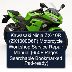 Kawasaki Ninja ZX-10R (ZX1000D6F) Motorcycle (650 Pages Searchable Bookmarked Ipad-ready) Service Repair Workshop Manual PDF
