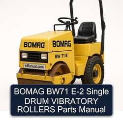 Bomag BW71 E-2 Single Drum Vibratory Rollers Parts Catalog PDF