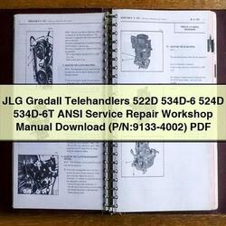 JLG Gradall Telehandlers 522D 534D-6 524D 534D-6T Ansi (p/n:9133-4002) Service Repair Workshop Manual PDF