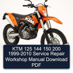 1999-2010 KTM 125 Service Repair Workshop Manual PDF