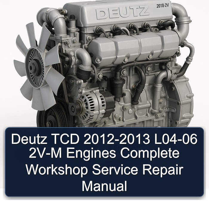 2012-2013 Deutz 2012 TCD - L04-06 2V-M Engines Service Repair Workshop Manual PDF