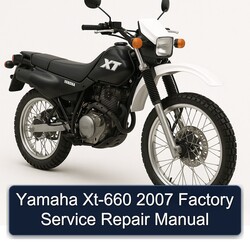 Yamaha Xt-660 2007 Factory Manual de servicio y reparación 