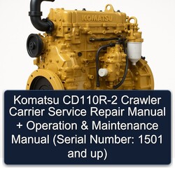 Komatsu 114 Cd110r-2 Crawler Carrier Operation (serial Number: 1501 Up) Service Repair Workshop Manual PDF