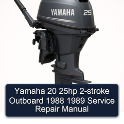 1988-1989 Yamaha 20 25HP 2-stroke Outboard Service Repair Workshop Manual PDF