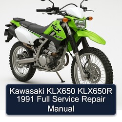 1991 Kawasaki KLX Series KLX650 KLX650R Service Repair Workshop Manual PDF