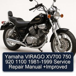 1981-1999 Yamaha Virago XV700 750 920 1100 - Improved Service Repair Workshop Manual PDF