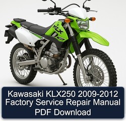 2009-2012 Kawasaki KLX Series KLX250 Service Repair Workshop Manual PDF