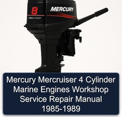 1985-1989 Mercury Mercruiser 4 Cylinder Marine Engines Service Repair Workshop Manual PDF