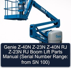 Genie Z-40N Z-23N RJ Boom Lift Parts (serial Number Range: From SN 100) Catalog PDF