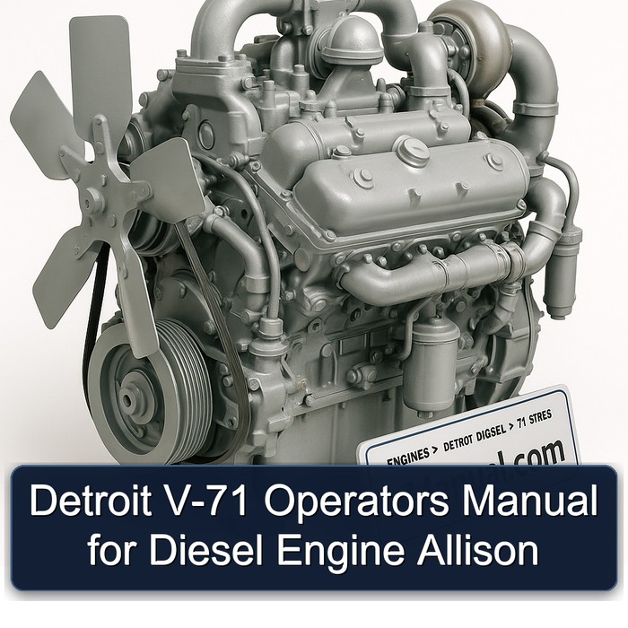 Detroit Diesel 71 Series V-71 Operators Engine Allison Operator's Manual PDF