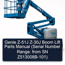 Genie Z-51J Z-30J Boom Lift Parts (serial Number Range: From SN Z513008b-101) Catalog PDF