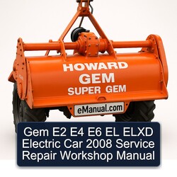2008 Gem E2 E4 E6 EL Elxd Electric Car Service Repair Workshop Manual PDF