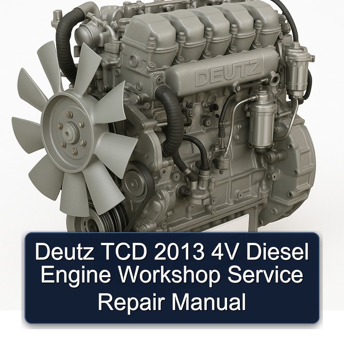 2013 Deutz TCD 4V Diesel Engine Service Repair Workshop Manual PDF