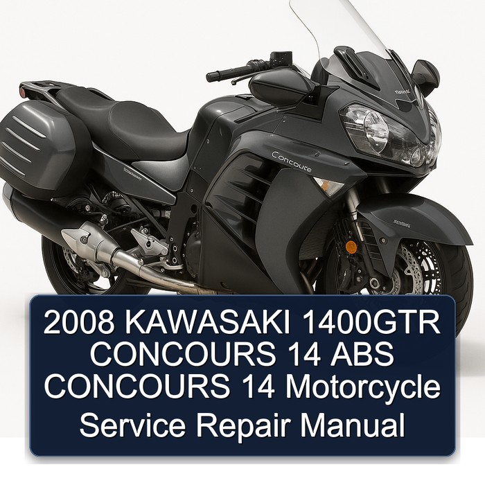 2008 Kawasaki Concours Models 1400GTR 14 ABS Motorcycle Service Repair Workshop Manual PDF