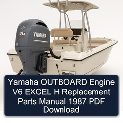 1987 Yamaha Outboard Engine V6 Excel H Replacement Parts Catalog PDF