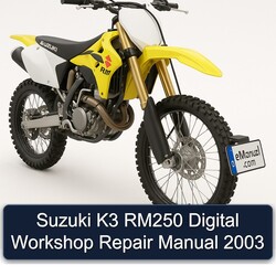 2003 Suzuki RM Series K3 RM250 Digital Service Repair Workshop Manual PDF