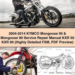 2004-2014 Kymco Mongoose 50 90 KXR (highly FSM Preview) Service Repair Workshop Manual PDF