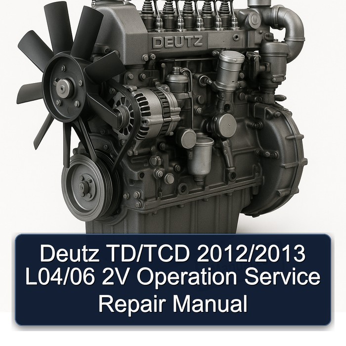 2012-2013 Deutz 2012 Td/tcd / L04/06 2V Operation Service Repair Workshop Manual PDF