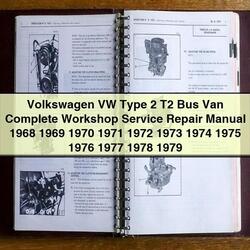 1968-1979 Volkswagen Type 2 VW T2 Bus Van Service Repair Workshop Manual PDF