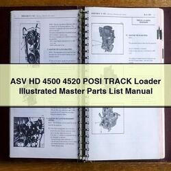 ASV HD 4500 4520 Posi Track Loader Illustrated Master Parts Catalog PDF