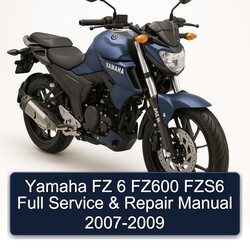 2007-2009 Yamaha FZ Models 6 FZ600 FZS6 Service Repair Workshop Manual PDF
