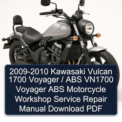 2009-2010 Kawasaki Vulcan 1700 Voyager / ABS VN1700 Voyager ABS Motorcycle Workshop Manual de servicio y reparación Download PDF