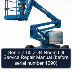 Genie Z-60 Z-34 Boom Lift (before Serial Number 1090) Service Repair Workshop Manual PDF