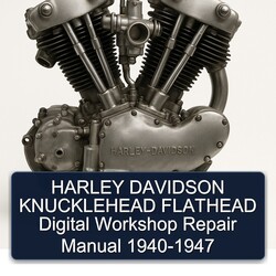 Harley Davidson Model 125 Knucklehead Flathead Digital 1940-1947 Service Repair Workshop Manual PDF