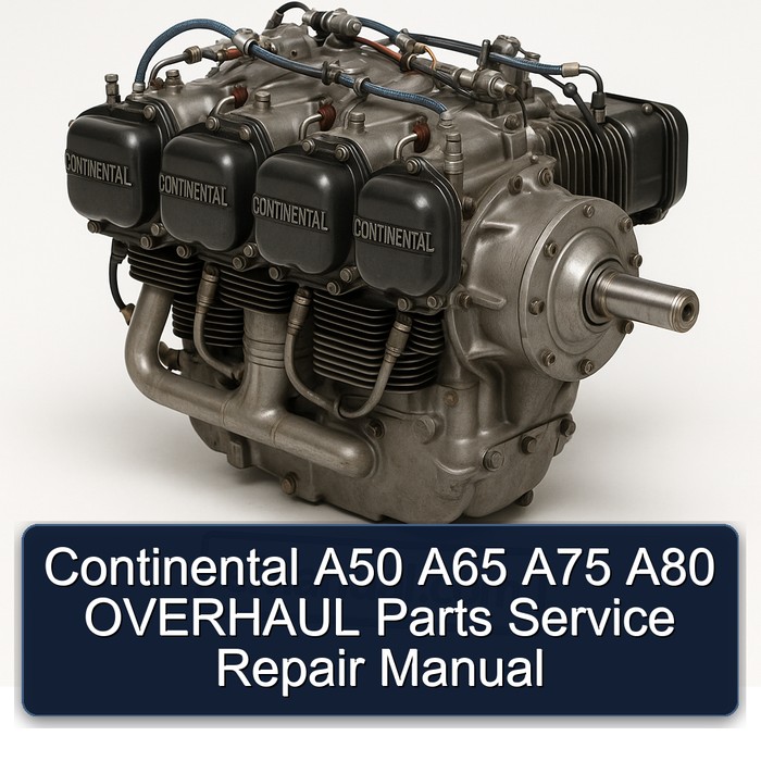 Continental A50 A65 A75 A80 Models Parts OVERHAUL Service Repair Workshop Manual PDF