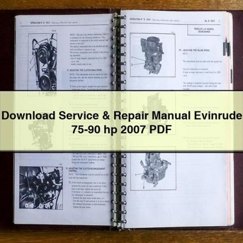 2007 Evinrude Hp Service Repair Workshop Manual PDF