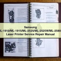 Samsung Ml-1910/ml-1915/ml-2525/ml-2525w/ml-2580n Laser Printer Service Repair Workshop Manual PDF