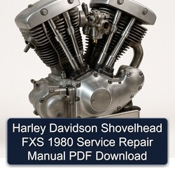1980 Harley Davidson Shovelhead FXS Service Repair Workshop Manual PDF