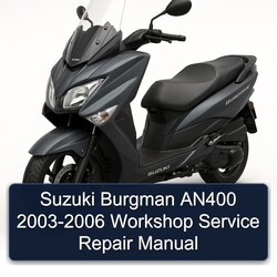 2003-2006 Suzuki Burgman Series AN400 Service Repair Workshop Manual PDF