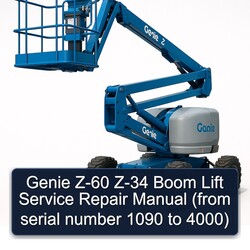 Genie Z-60 Z-34 Boom Lift (from Serial Number 1090 4000) Service Repair Workshop Manual PDF