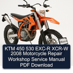 2008 KTM 450 530 EXC-R XCR-W Motorcycle Service Repair Workshop Manual PDF