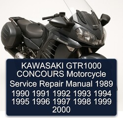 1989-2000 Kawasaki Concours Models GTR1000 Motorcycle Service Repair Workshop Manual PDF