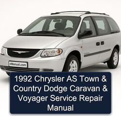1992 Chrysler Caravan AS Town Country Dodge Voyager Service Repair Workshop Manual PDF
