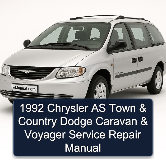 1992 Chrysler Caravan AS Town Country Dodge Voyager Service Repair Workshop Manual PDF