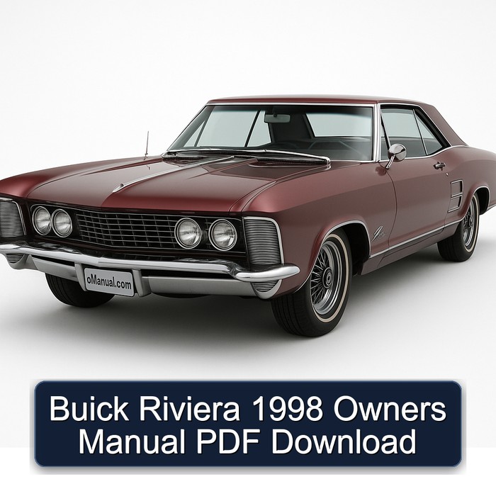 1998 Buick Riviera Owners Owner's Manual PDF