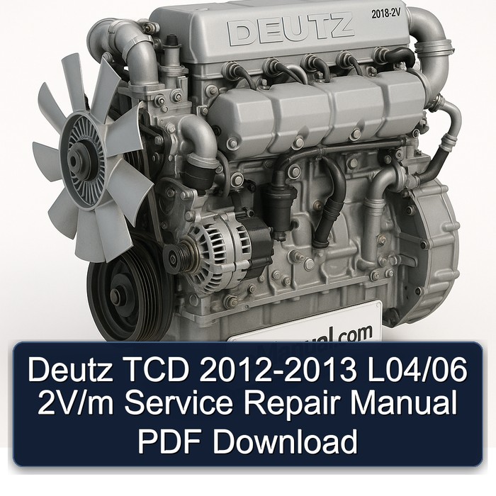 2012-2013 Deutz 2012 TCD - L04/06 2v/m Service Repair Workshop Manual PDF