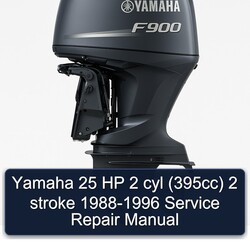 1988-1996 Yamaha 25 HP 2 Cyl (395CC) Stroke Service Repair Workshop Manual PDF