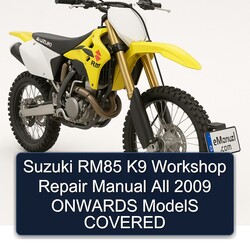 2009 Suzuki RM Series RM85 K9 All Onwards Models Covered Service Repair Workshop Manual PDF