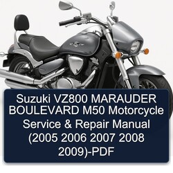 2005-2009 Derbi Boulevard Suzuki VZ800 Marauder M50 Motorcycle Service Repair Workshop Manual PDF