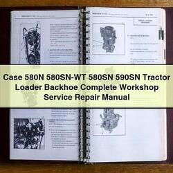 Case 580N 580SN-WT 580SN 590SN Tractor Loader Backhoe Service Repair Workshop Manual PDF