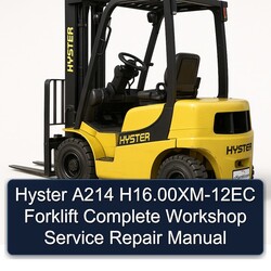 Hyster A214 H16.00xm-12ec Forklift Service Repair Workshop Manual PDF