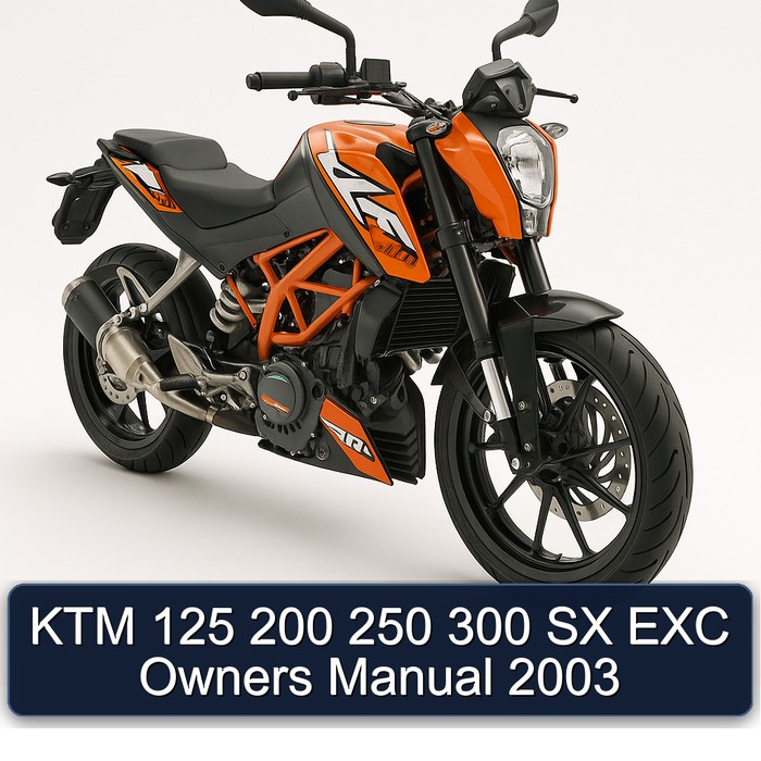 2003 KTM 125 200 250 300 SX EXC Owners Owner's Manual PDF