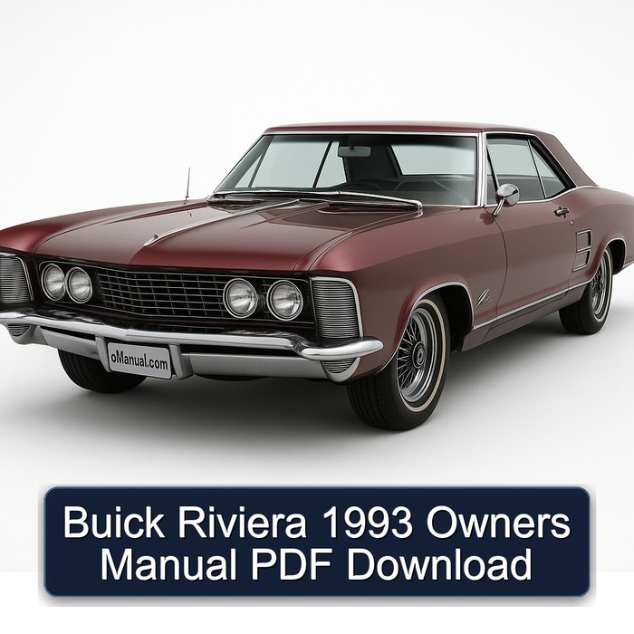 1993 Buick Riviera Owners Owner's Manual PDF