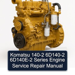 Komatsu 140 2 140-2 6D140-2 6d140e-2 Series Engine Service Repair Workshop Manual PDF